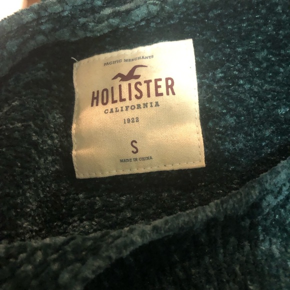 Hollister V-Neck Chenille Forest Green Sweater - Size S - Picture 5 of 6